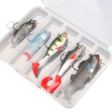 DONQL Soft Fishing Lures Kit Fishing Lures Baits Tackle Set for Freshwater Trout Bass SalmonInclude Vivid Spinner Baits Artificial Silicone Bass Bai