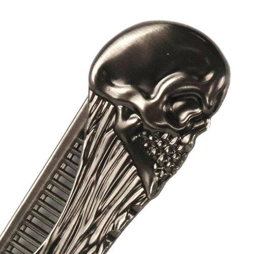 Folding Beard Comb for Men Waterproof Fine Tooth Pocket Comb with Skull Style Handle 2