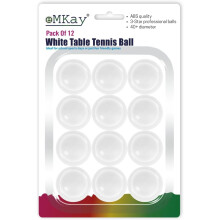 eMKay Pack of 12 Ping Pong Table Tennis Balls 3Star 40 HighPerformance ABS Material Training Balls Ideal for Indoor and Outdoor Table Tennis WHITE