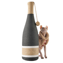 Tall Cat Scratching Post with Interactive Ball, 60cm Wine Bottle Design Sisal Rope and Stable Base