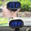 Car Digital Thermometer Clock with Dual Temperature Display and Voltage Meter 12V 24V Blue Backlight 3