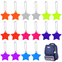 OSDUE Safety Reflector Pendant Safety Reflector with Chains High Visibility Reflective Keyrings Waterproof Safe Pedestrian Bag Pendant for Clothes B