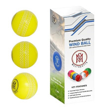 Mozi Sports Windball Soft Cricket BallsDurable Realistic Bounce SwingCricket WindBalls for Indoor Outdoor CoachingPractice Garden Beach play 3x F