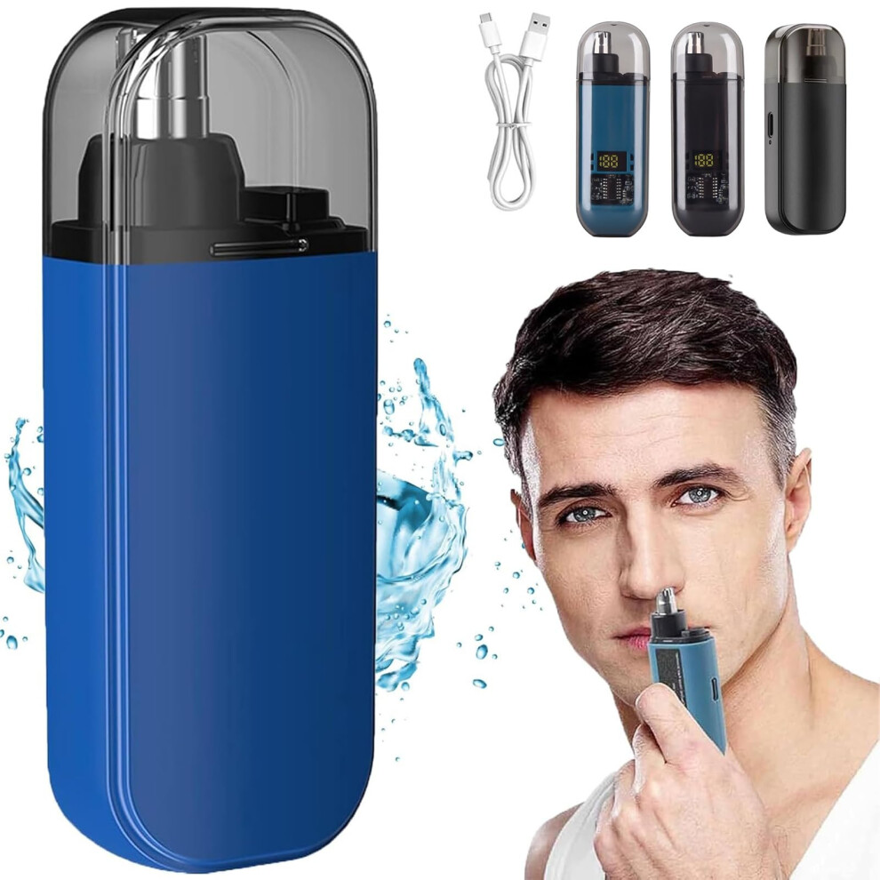 Electric Nose Hair Trimmer IPX7 Waterproof USB Rechargeable for Men and Women 360 Safe Grooming