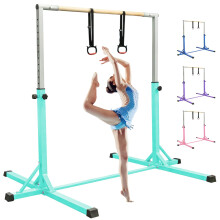 FBSPORT Pullup Bar Outdoor Indoor Childrens Horizontal Bar Gymnastics Bar Gymnastics Bar 13 Height Adjustable Gymnastics Bar Horizontal Bar with Gym