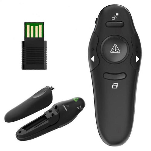 (Black) Wireless Presentation Clicker Lasers Presentation Remote PPT Clicker for Desktop Computer 1
