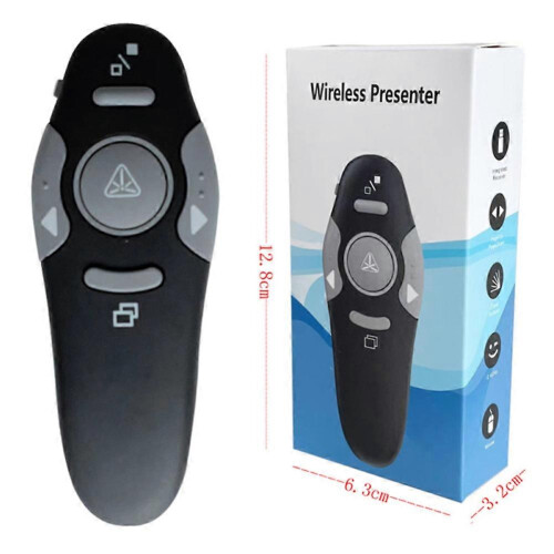 (Black) Wireless Presentation Clicker Lasers Presentation Remote PPT Clicker for Desktop Computer 2