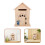 Khaki Wooden Wall-Mount Mailbox Security Drop Box 9