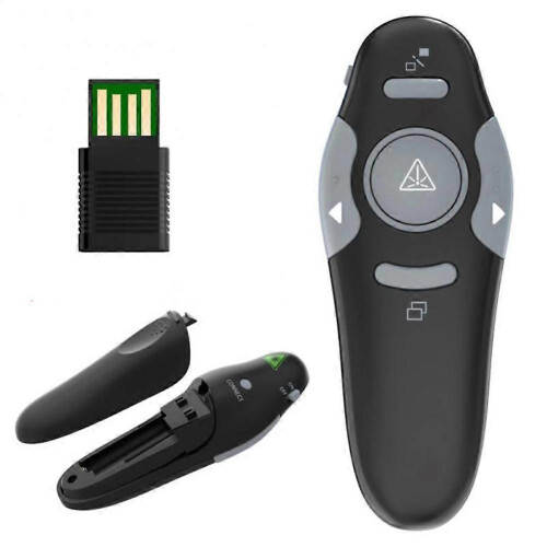 (Grey) Wireless Presentation Clicker Lasers Presentation Remote PPT Clicker for Desktop Computer 2
