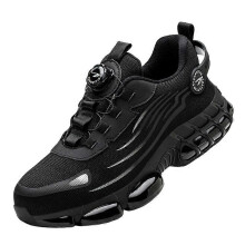(46,Black)Lightweight Breathable Safety Shoes Anti-slip Breathable Comfortable for Industrial Construction