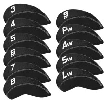 CRAFTSMAN GOLF 11pcsSet Black Neoprene Iron Headcover Set with Large No for All Brands CallawayPingTaylormadeCobra Etc