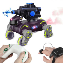 (B, Green) 8WD Gesture Sensing Robot Dog Stunt Car, Remote Control Cars for Kids Adults, 2.4G RC Vehicle with Mist Spray, Music & Lights