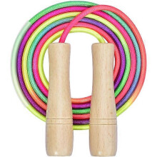 Premium Skipping Rope for Kids - 260 cm Adjustable Jump Rope with Wooden Handles, Great for Fitness & Development, Gift for Boys & Girls