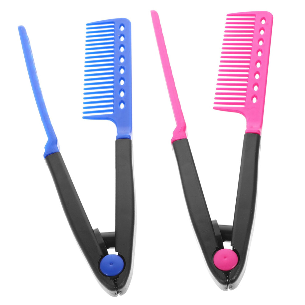 4pcs Hair Straightening Comb Set with Smooth AntiSnag Teeth for Salon and Home Styling