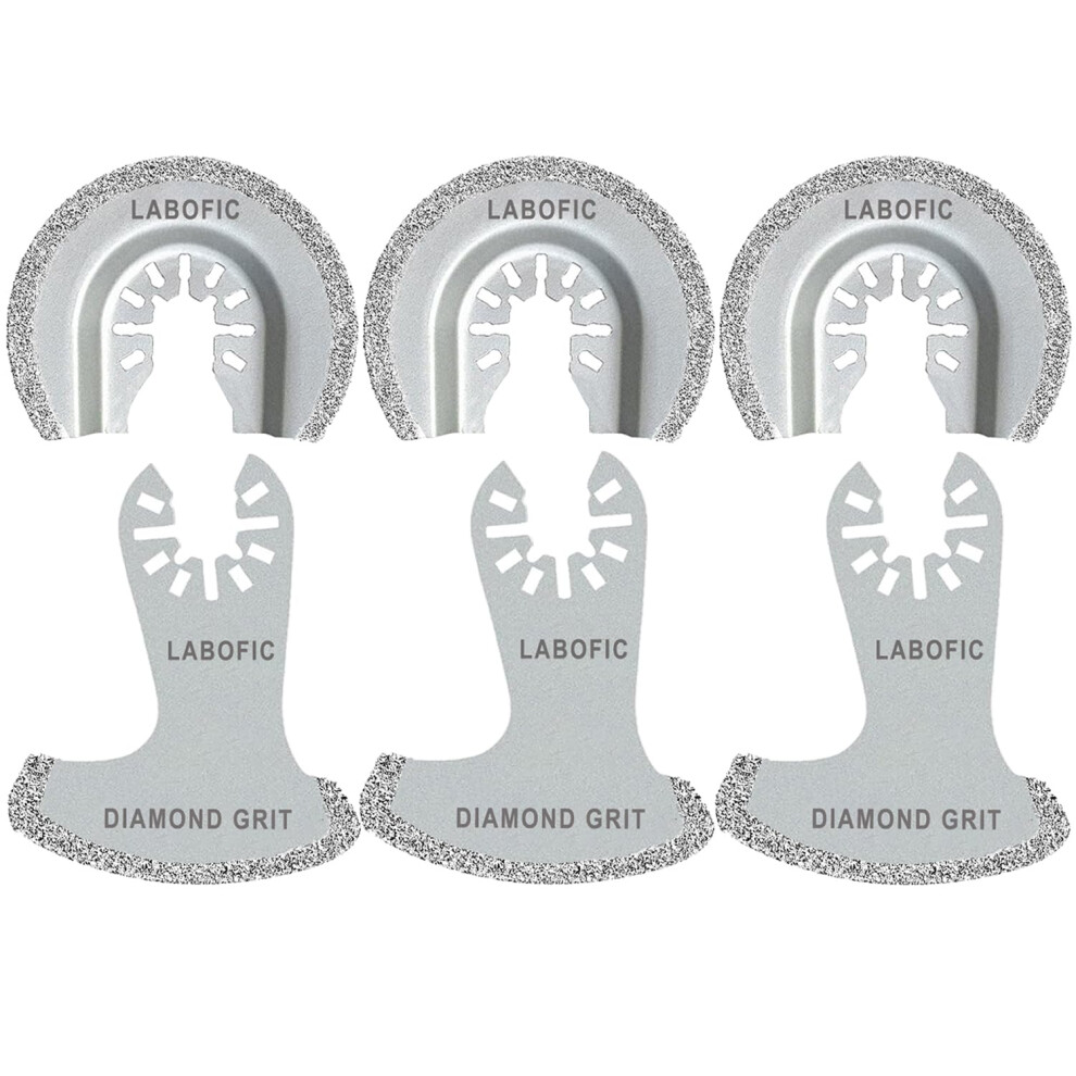 6Pcs Diamond Oscillating Blades For Efficient Grout Removal, Universal Fit For Mortar And Tile Cutting 9053599125815