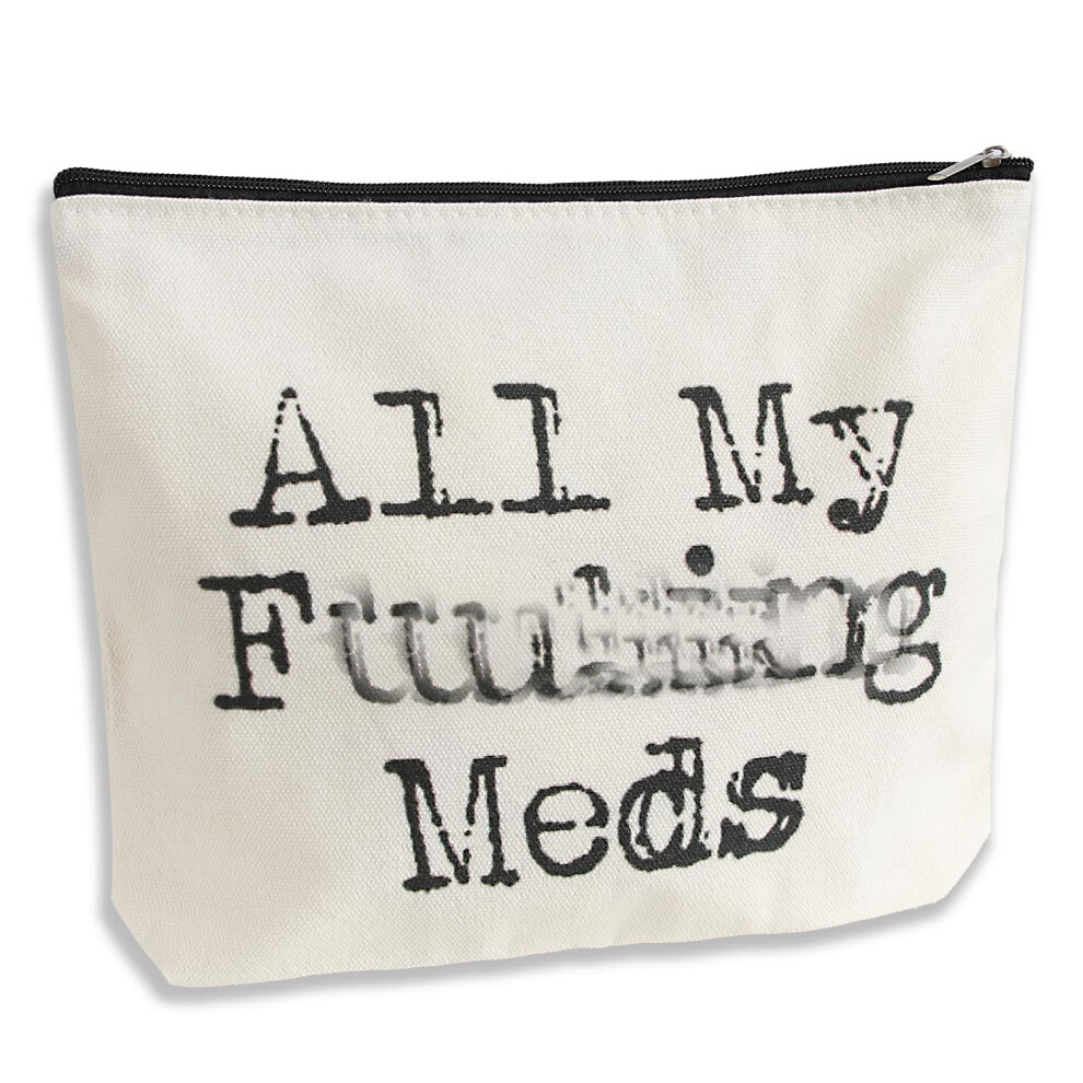 Waterproof Nylon Makeup Bag and Travel Medicine Organizer for Women with Smooth Metal Zipper