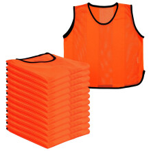 A2Z 12 Pack Sports Training Mesh Bibs Lightweight Comfortable Sports Bibs Orange 12 Pack 48