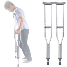 Underarm Crutches for Adults, Adjustable Aluminum Walking Crutches with NonSlip Ergonomic Grip, Size L