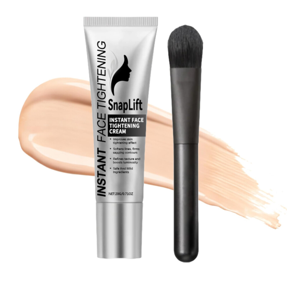 Eye Tightening Cream with Brush, Instant Under Eye Lift, Reduce Puffiness, Smooth Fine Lines, 2oz