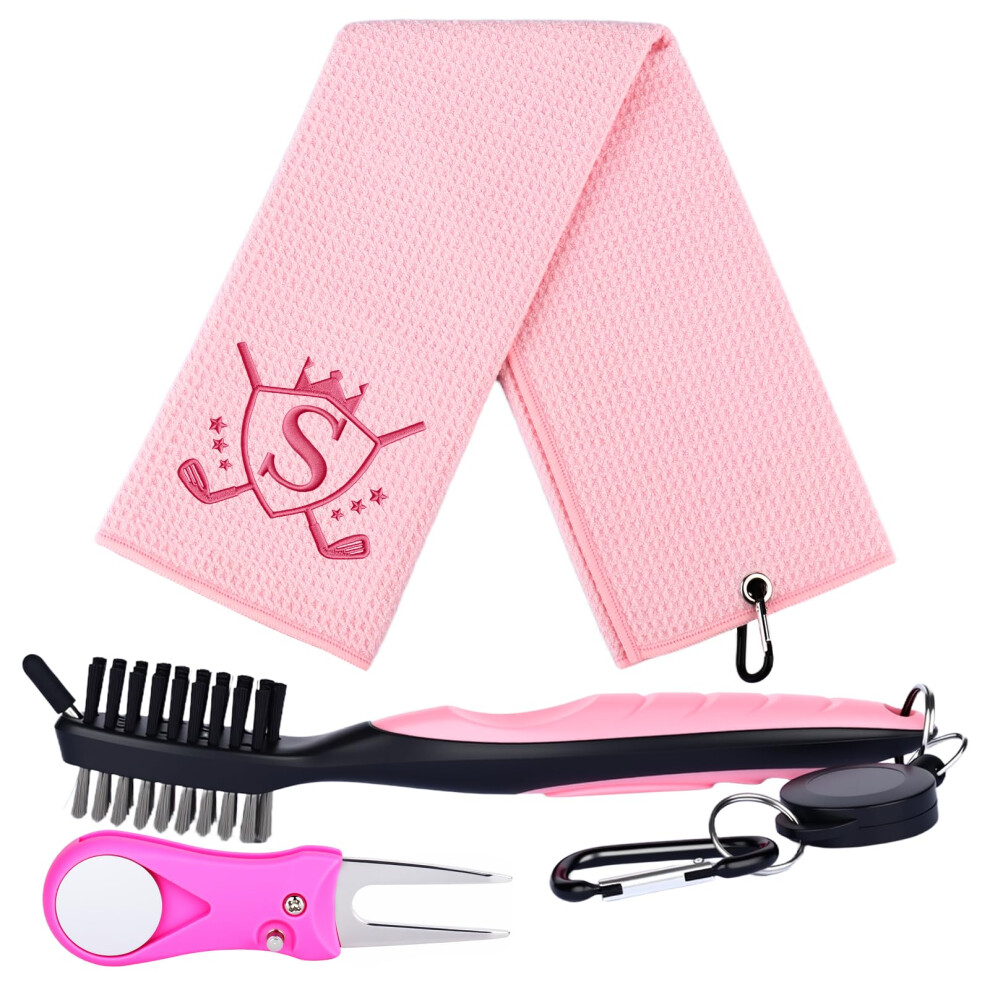 Photos - Golf CGFN  Towel Gift Set Gifts for Men Women Club Cleaner Brush Divot Repair Tool Microfiber  Towels with Embroi