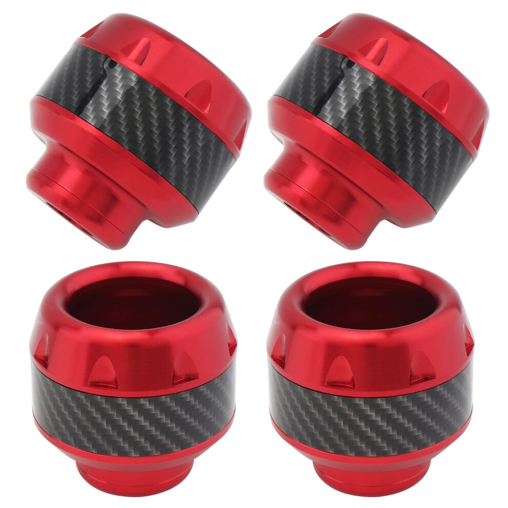 4Pcs Motorcycle Fork Sliders Cnc Aluminum Front Fork Crash Protection Balanced Impact Red 9053599126065