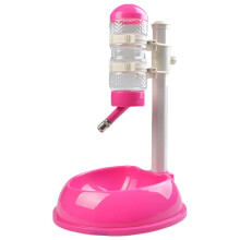 Automatic Pet Water Dispenser with 500ml Transparent Bottle and Slow Feeder Bowl for Dogs and Cats