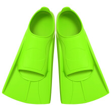 Swimming Fins Diving Fins Children Silicone Short Fins Comfortable Training Fins for Training Swimming or Snorkelling Children Adults Lemon Green XS