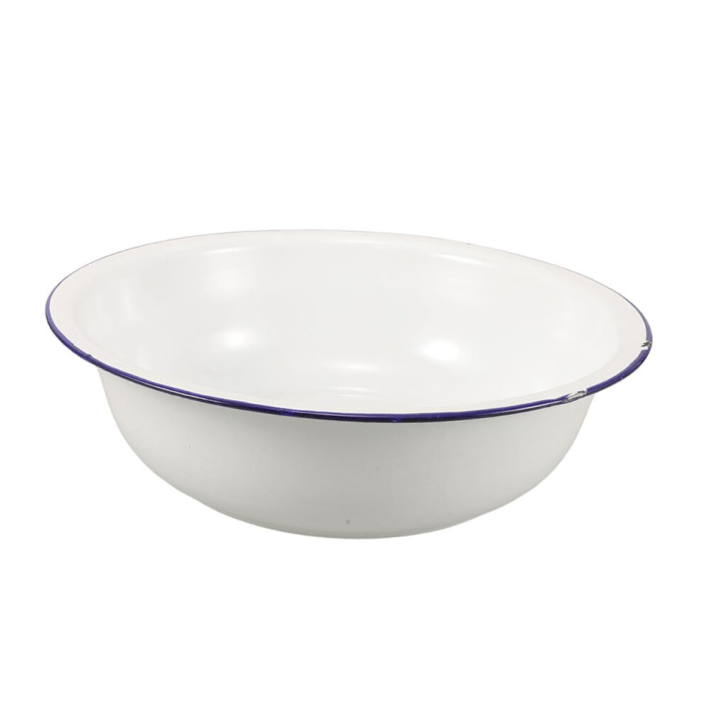 Enamel Foot Bath Basin 34cm Large Vintage Retro Design for Laundry and Comfortable Foot Soak
