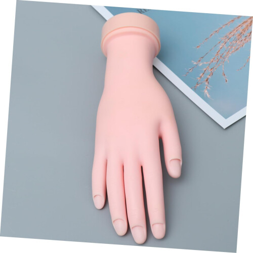 Nail Practice Hand with Flexible Bendable Fingers and Insertable Tips for Manicure Training 1