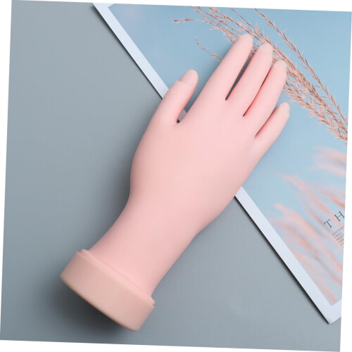 Nail Practice Hand with Flexible Bendable Fingers and Insertable Tips for Manicure Training 2