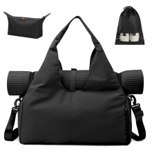 Aucuu Yoga Mat Bag Sport Gym Bag Womens Lightweight Yoga Bags with Yoga Strap Large Gym Bag Waterproof Yoga Bags with Shoes Compartment and Wet Pock