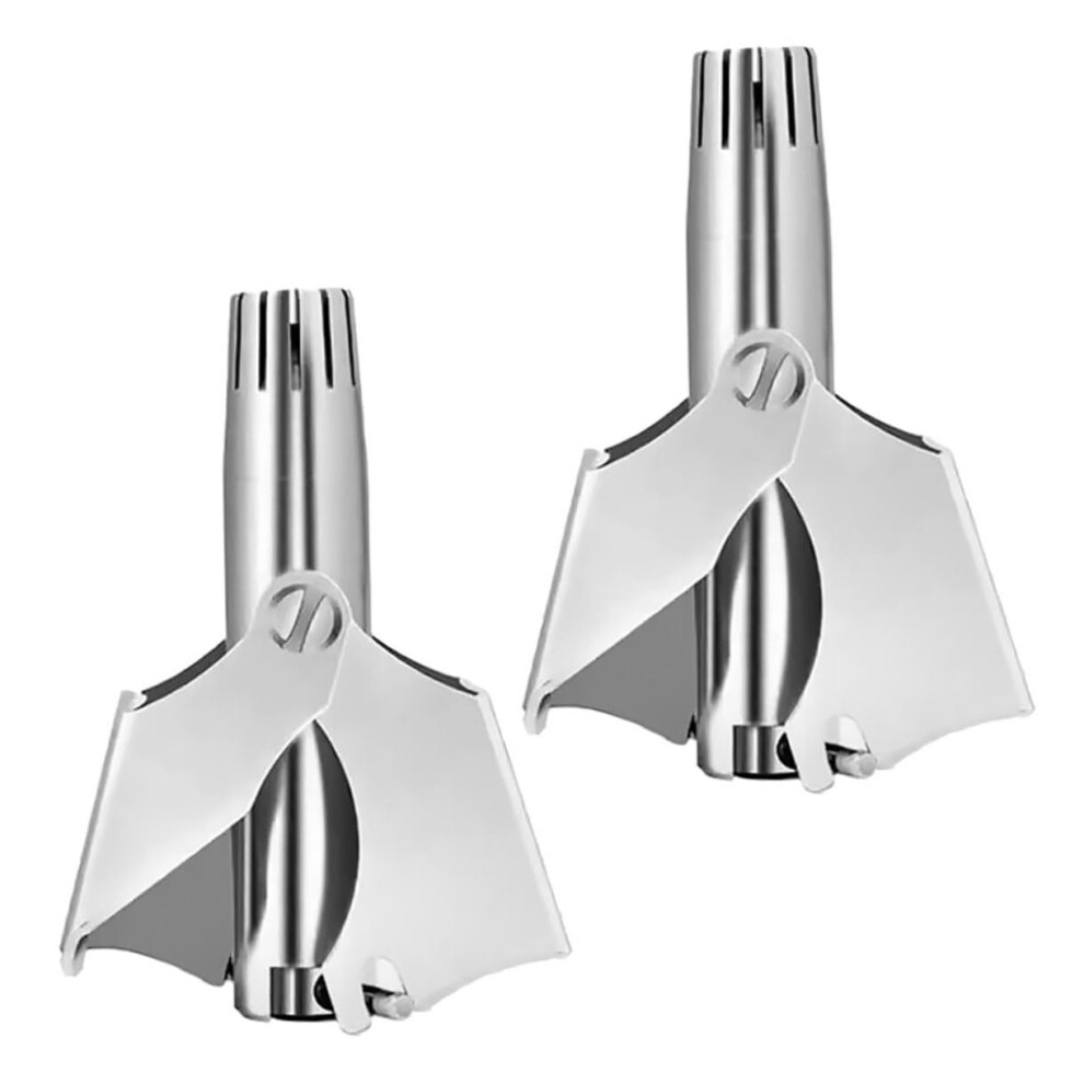 2pcs Manual Nose Hair Trimmer for Men, Safe Precision Cutting, Compact Grooming Tool for Travel