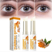Retinol and Turmeric Eye Cream Stick 2PCS for Dark Circles Puffiness Fine Lines and Hydration