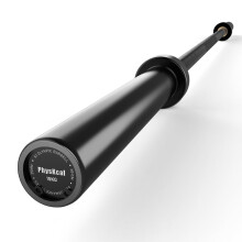 PhysKcal Olympic Barbell 15kg 6.6ft Multipurpose Bar for Weightlifting and Powerlifting 2 Inches Womens Bar for Squat Bench Press Deadlift Full Black