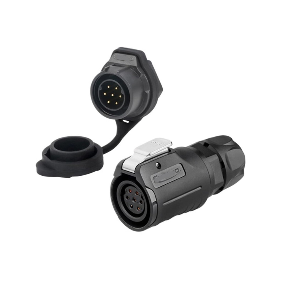 Lp16 7Pin Aviation Connector Reverse Mount Single Hole For Secure Signal And Reliable Power 9053599126393