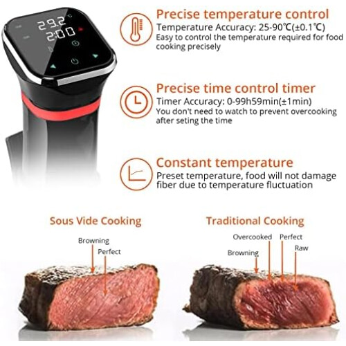 Sous Vide Cooker Immersion Circulator with Precision Temp Control 2595 Digital Timer for Professional Kitchens 1