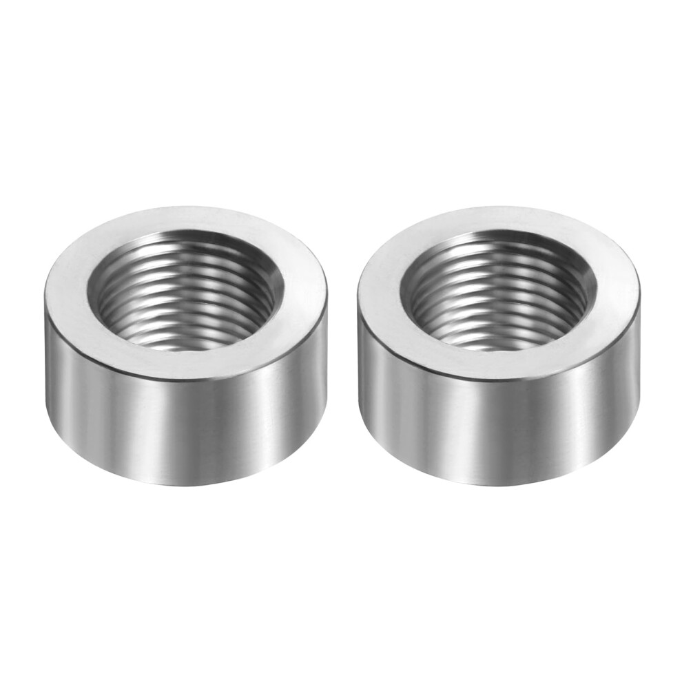 2 Pcs M18 Oxygen Sensor Bung Aluminum Weld Fitting, Stepped Thread Adapter For Easy Installation 9455672799065