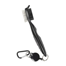 Tyouki Golf Club Brush and Club Groove Cleaner Nylon Steel Brush Golf Clean tool with Retractable Zipline Aluminum CarabinerLightweightErgonomic De