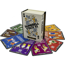 Stack 52 Dumbbell Exercise Cards Dumbbell Workout Playing Card Game Video Instructions Included Perfect for Training with Adjustable Dumbbell Free W