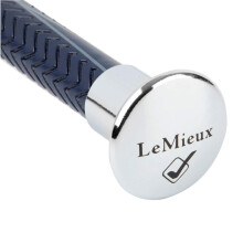LeMieux LeGrip Schooling Whip 100cm in Navy Horse Riding Stick for Equestrian Training Light Polycarbon Shaft and Balanced Soft PU Grip Handle