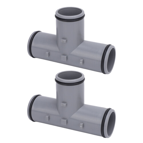 P6362 2PCS ABS Pool T Joint Hose Connector 1