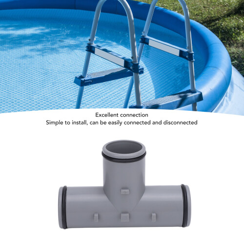 P6362 2PCS ABS Pool T Joint Hose Connector 2