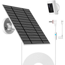 6W Solar Panel Compatible with Ring Spotlight Cam PlusPro and Stick Up Cam Battery Solar Power Charger for Ring Cam with Indicator Light13ft Cable I