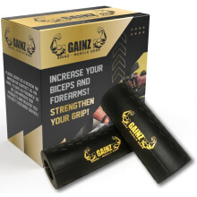 Gainz Thick Bar Adapters Black and Gold Long475in DumbellBarbell Weight Lifting Grow Bigger Biceps
