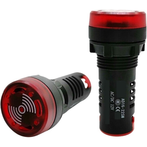 22mm AC 220V Buzzer Alarm with Bright LED Indicator for Easy Panel Mount Warning 1