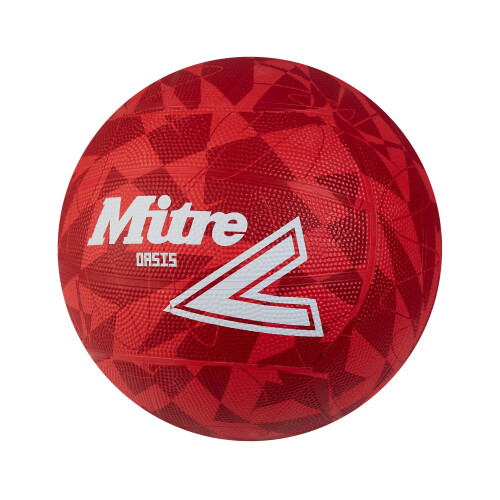 Mitre Mitre Oasis Unisex Netball RedWhite 4 2