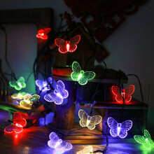 Butterfly Fairy String Lights 3M 10ft 20 LEDs Battery Operated Indoor Outdoor Use Home Garden Decor Party Wedding