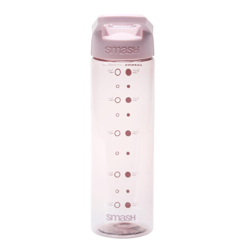 Smash Smash Chugger Water Bottle with Water Timings 700ml Pink