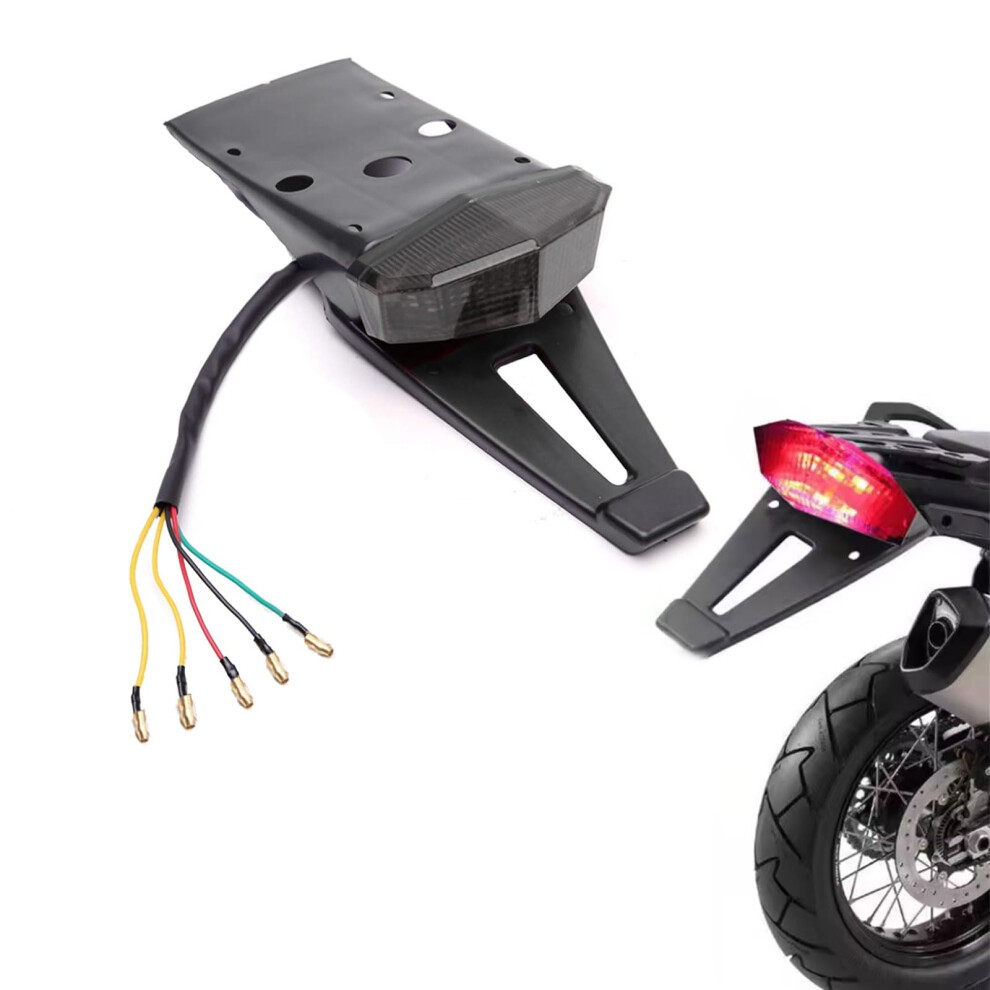 Motorcycle Led Tail With Turn Signals, Waterproof Rear Fender Brake For Dirt Bikes And Enduro, Light/Black 9053599127017