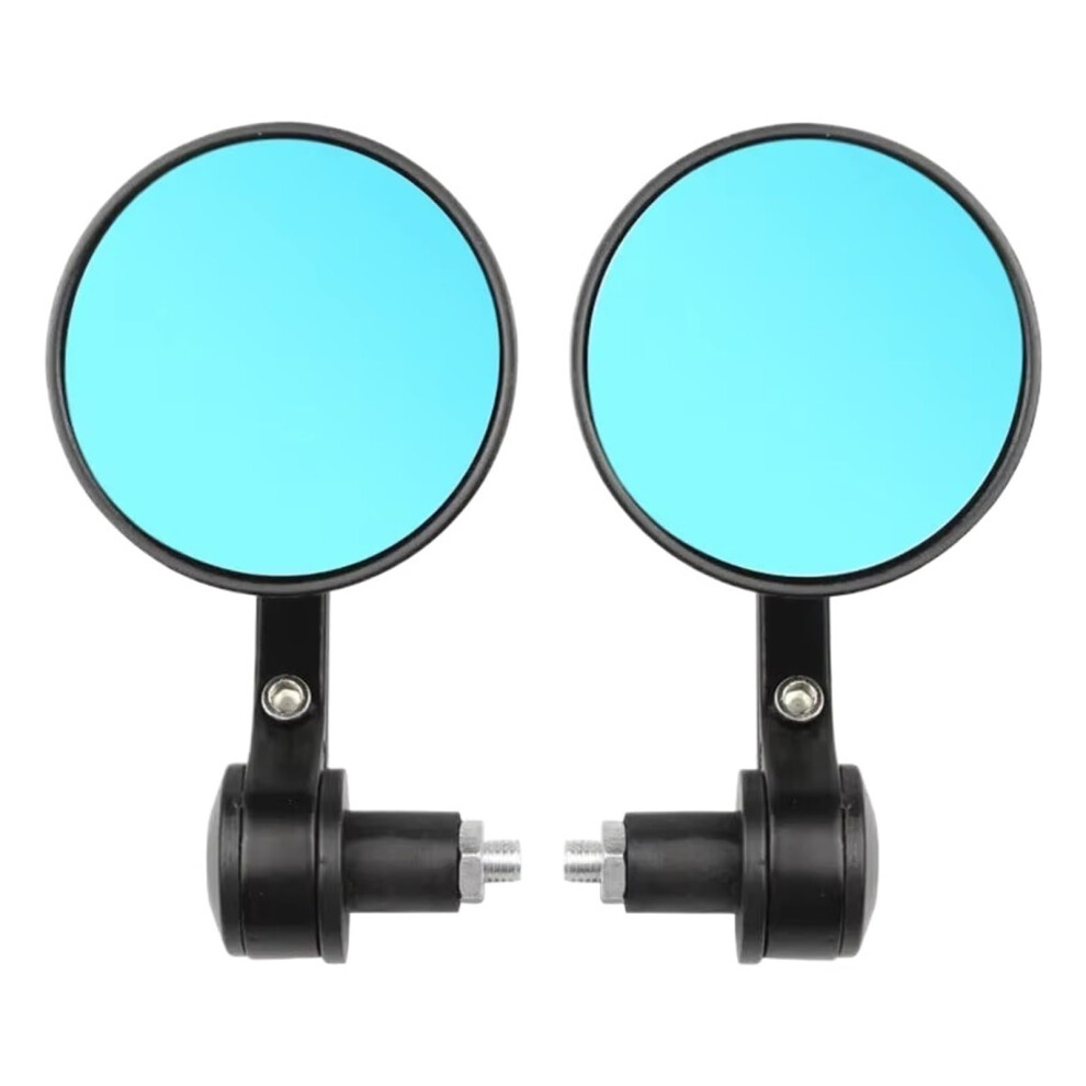 Motorcycle Handlebar Rearview Mirror With Integrated Turn Signal, Antiglare Glass Blue 9070919953057